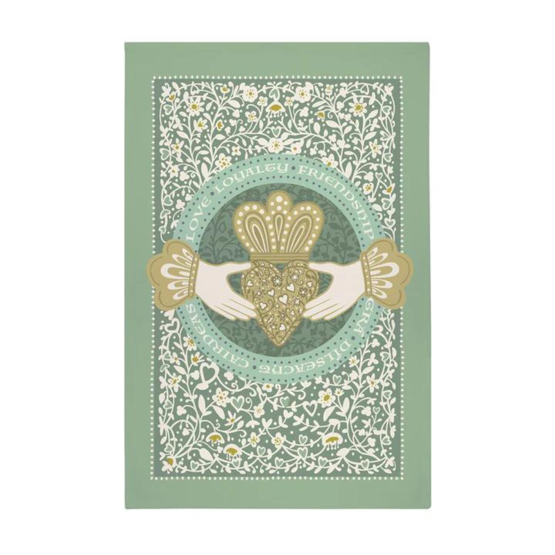 Claddagh Ring Cotton Tea Towel